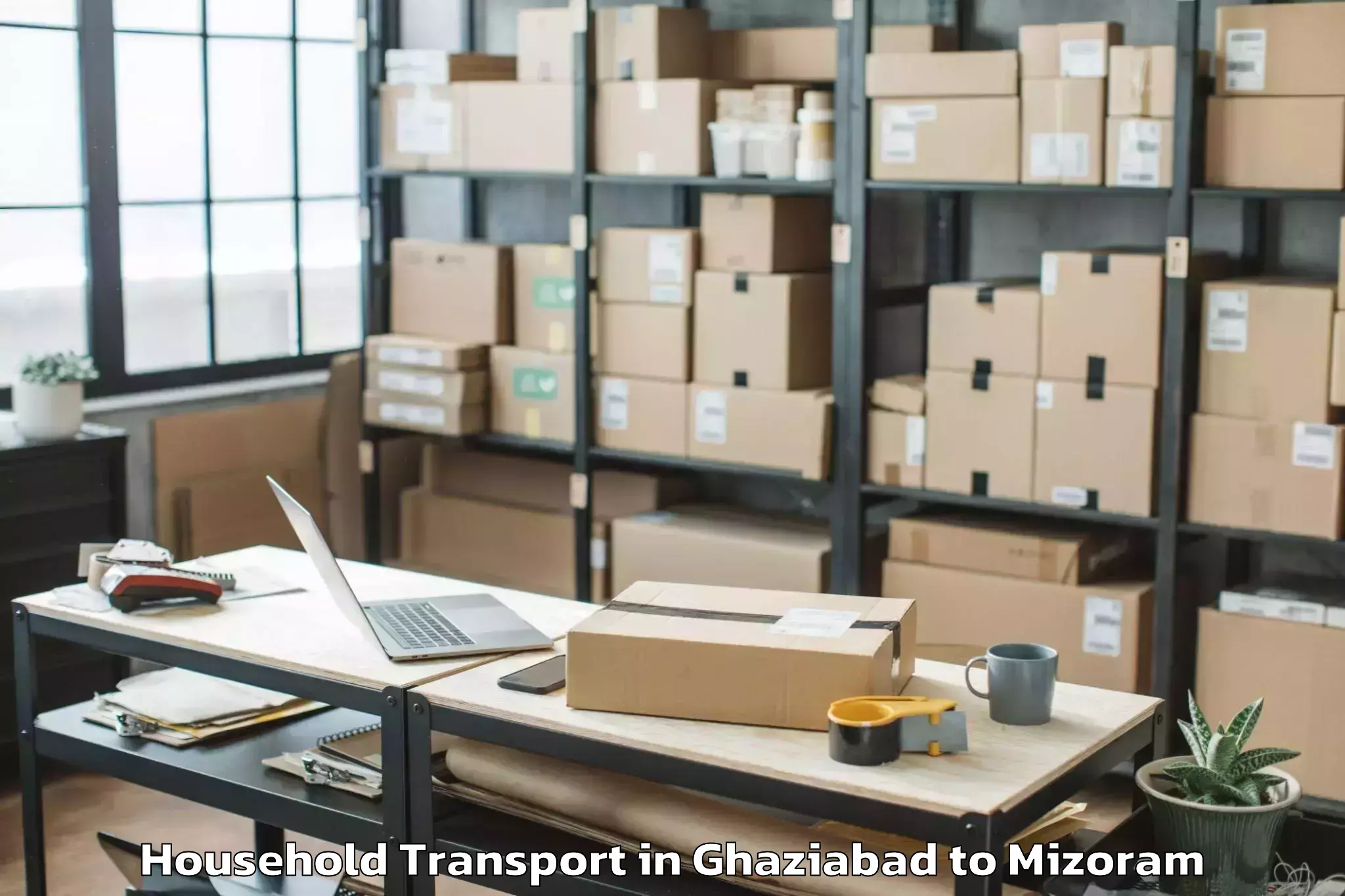 Get Ghaziabad to Sairang Household Transport